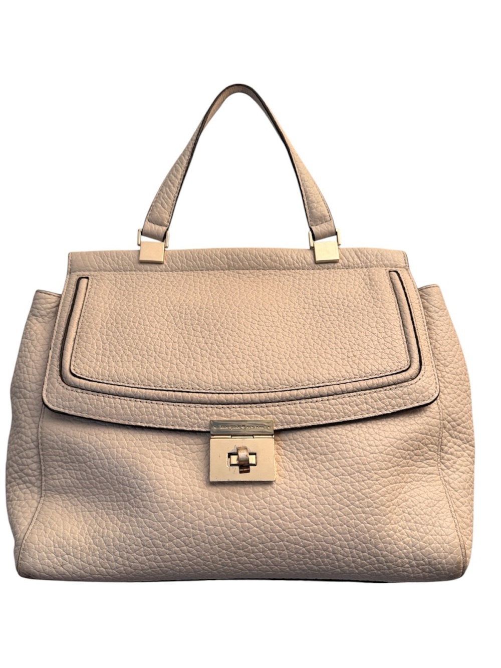 Kate Spade Pebbled Leather Top-Handle Satchel in Cream